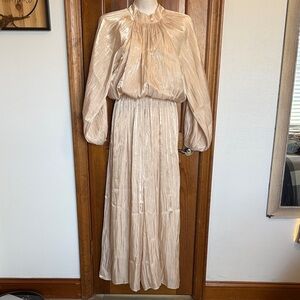 Elegant Cream Long Sleeve Jumpsuit